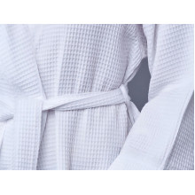 Waffle robe, bleached, size XXL