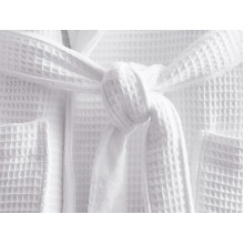 Waffle robe, bleached, size XXL