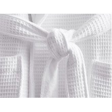 Waffle robe, bleached, size XXL