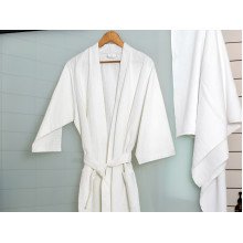 Waffle robe, bleached, size XXL