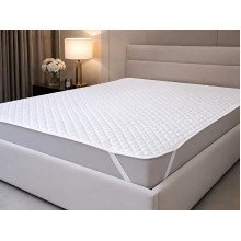 Mattress pad 120x200 Ecotton Beige White 20-0256