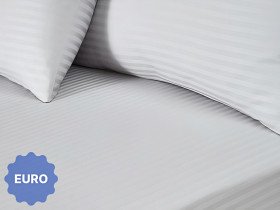 Комплект постельного белья из страйп-сатина полоса 1 см Евро