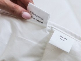 Ковдра півтораспальна 150x210 Ecotton Тік Білий