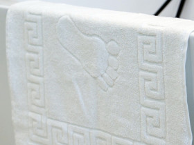 Коврик махровый 50x70 Ecotton Ножки Белый 650