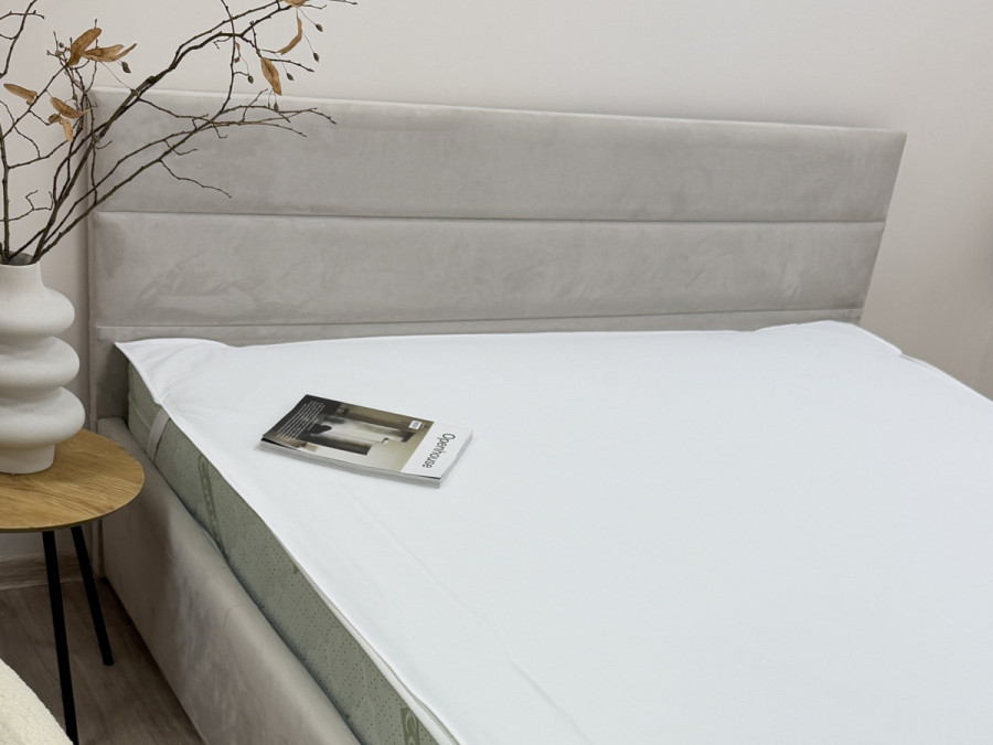 Mattress pad 160x200 Aqua-stop Polysatin rubber band on the corners