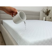 Mattress pad 180x200 Ecotton Aqua-stop Jacquard with border around the perimeter