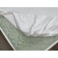 Mattress pad 180x200 Ecotton Aqua-stop Jacquard with border around the perimeter