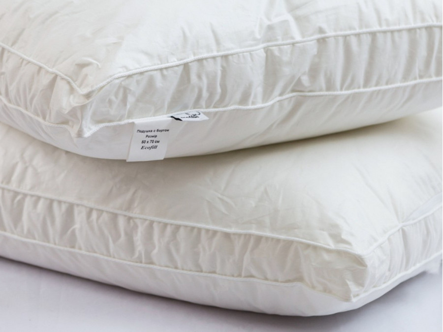 Подушка 50x70 Ecotton Тік Білий з бортом
