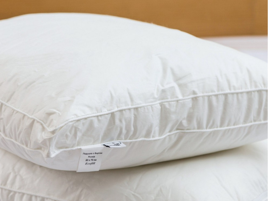 Pillow 50x70 Ecotton Teak White with border