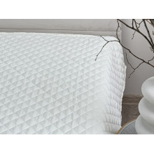 Bedspread 220x240 Ecotton Polysatin Cream White