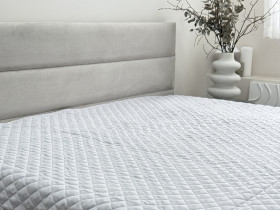Покривало 220x240 Ecotton Полісатин Light Grey