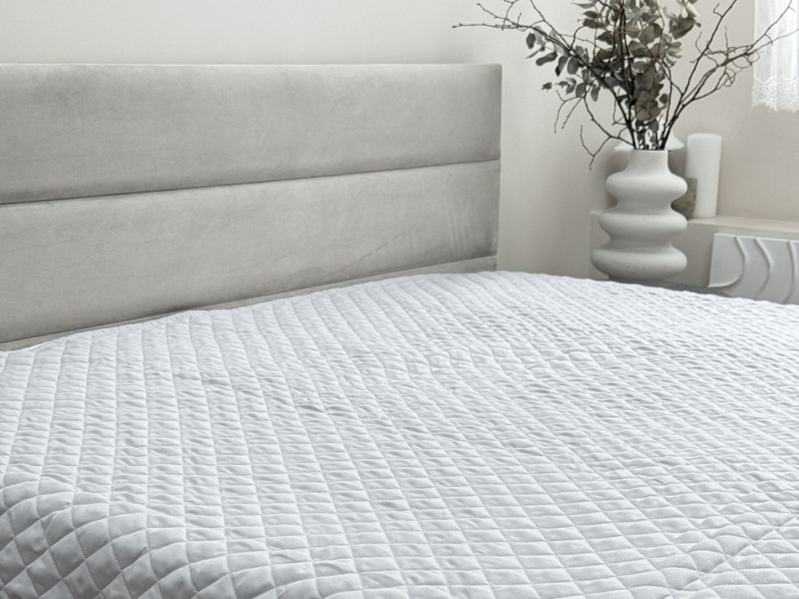 Покривало 220x240 Ecotton Полісатин Light Grey