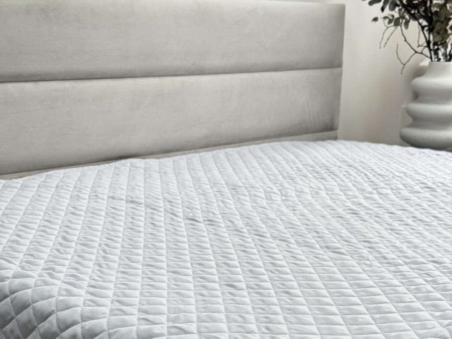 Покривало 220x240 Ecotton Полісатин Light Grey