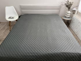 Покривало 200x220 Ecotton Полісатин Сірий
