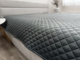 Покривало 200x220 Ecotton Полісатин Сірий