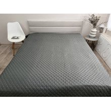 Bedspread 200x220 Ecotton Polysatin Gray