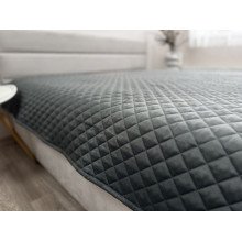 Bedspread 200x220 Ecotton Polysatin Gray