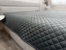 Bedspread 200x220 Ecotton Polysatin Gray
