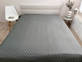 Покривало 200x220 Ecotton Полісатин Темно сірий