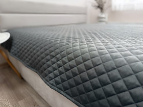 Покривало 200x220 Ecotton Полісатин Темно сірий