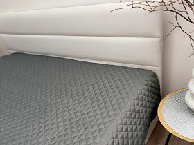 Покривало 200x220 Ecotton Полісатин Темно сірий