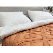 Покрывало 200x220 Ecotton Полисатин жаккард Оранжевый