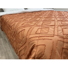 Покрывало 200x220 Ecotton Полисатин жаккард Оранжевый