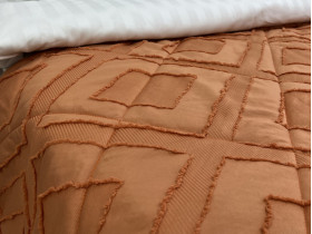 Покривало 200x220 Ecotton Полісатин жаккард Помаранчевий