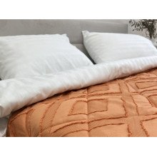 Bedspread 200x220 Ecotton Polysatin Jacquard Orange