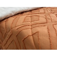 Bedspread 200x220 Ecotton Polysatin Jacquard Orange