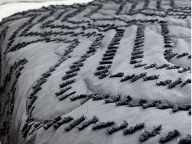 Покривало 150x220 Ecotton Полісатин жаккард Сірий