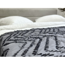 Покривало 150x220 Ecotton Полісатин жаккард Сірий