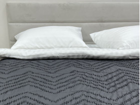 Покривало 150x220 Ecotton Полісатин жаккард Сірий