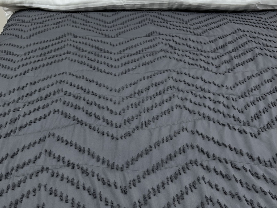 Покривало 200x220 Ecotton Полісатин жаккард Сірий