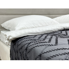 Покривало 150x220 Ecotton Полісатин жаккард Сірий