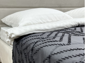 Покривало 150x220 Ecotton Полісатин жаккард Сірий