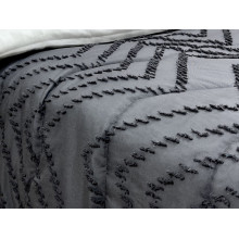 Покривало 150x220 Ecotton Полісатин жаккард Сірий