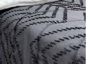 Покривало 150x220 Ecotton Полісатин жаккард Сірий