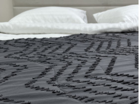 Покривало 150x220 Ecotton Полісатин жаккард Сірий
