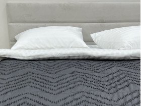Покривало 200x220 Ecotton Полісатин жаккард Сірий