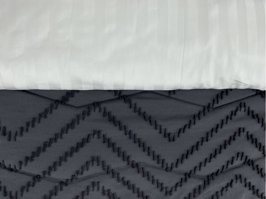 Покривало 150x220 Ecotton Полісатин жаккард Сірий