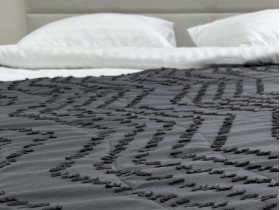 Bedspread 150x220 Ecotton Polysatin Jacquard Gray