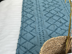 Покривало 200x220 Ecotton Полісатин жаккард Зелений