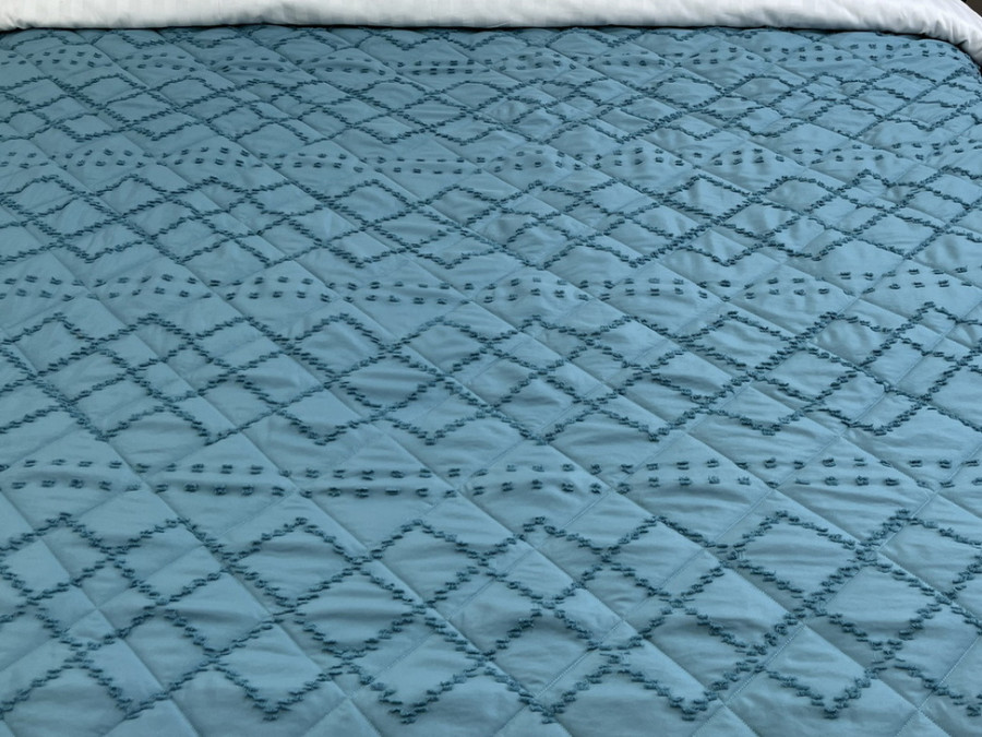 Покривало 200x220 Ecotton Полісатин жаккард Зелений