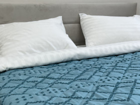 Покривало 200x220 Ecotton Полісатин жаккард Зелений