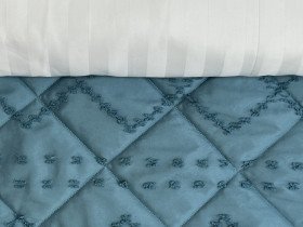 Bedspread 200x220 Ecotton Polysatin Jacquard Green