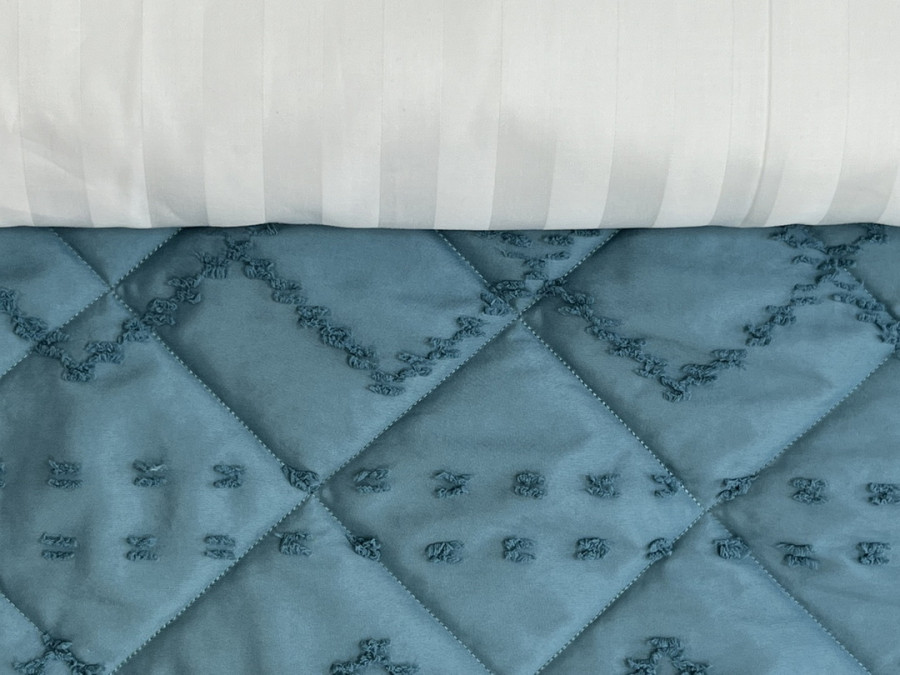 Покрывало 200x220 Ecotton Полисатин жаккард Зеленый