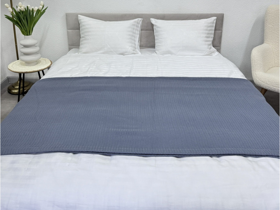 Bedspread 180x230 Pique Gray