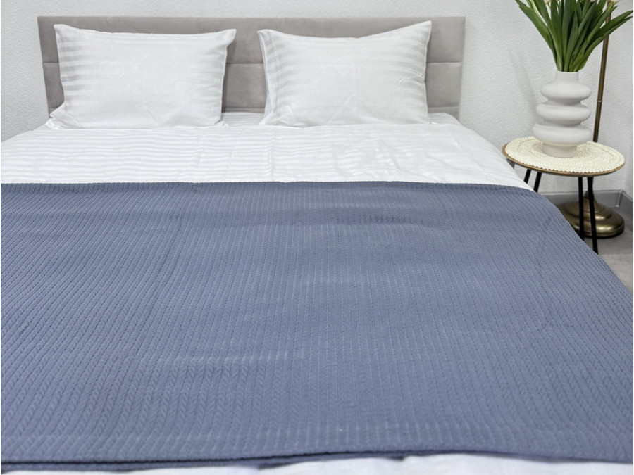 Bedspread 180x230 Pique Gray