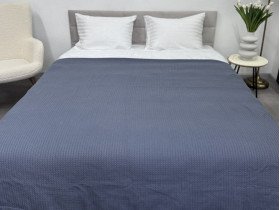 Bedspread 240x230 Pique Gray